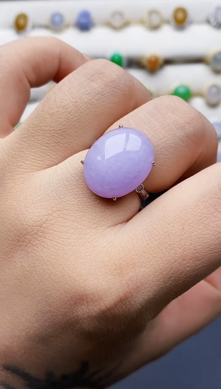 银S925镶嵌戒指翡翠3056