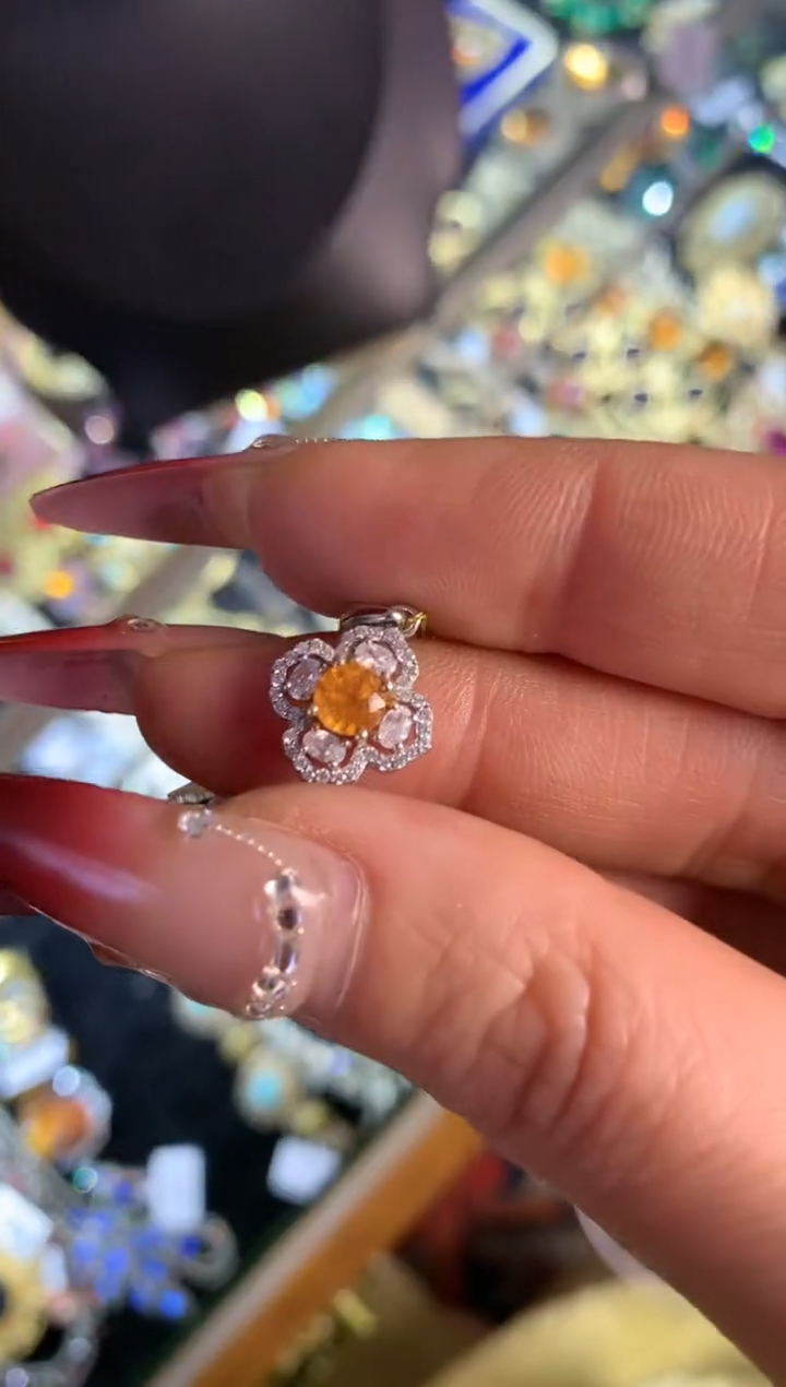 【闪购商品】石榴石（芬达石）颈饰银S925镶嵌楚楚中古珠宝甄选不退换