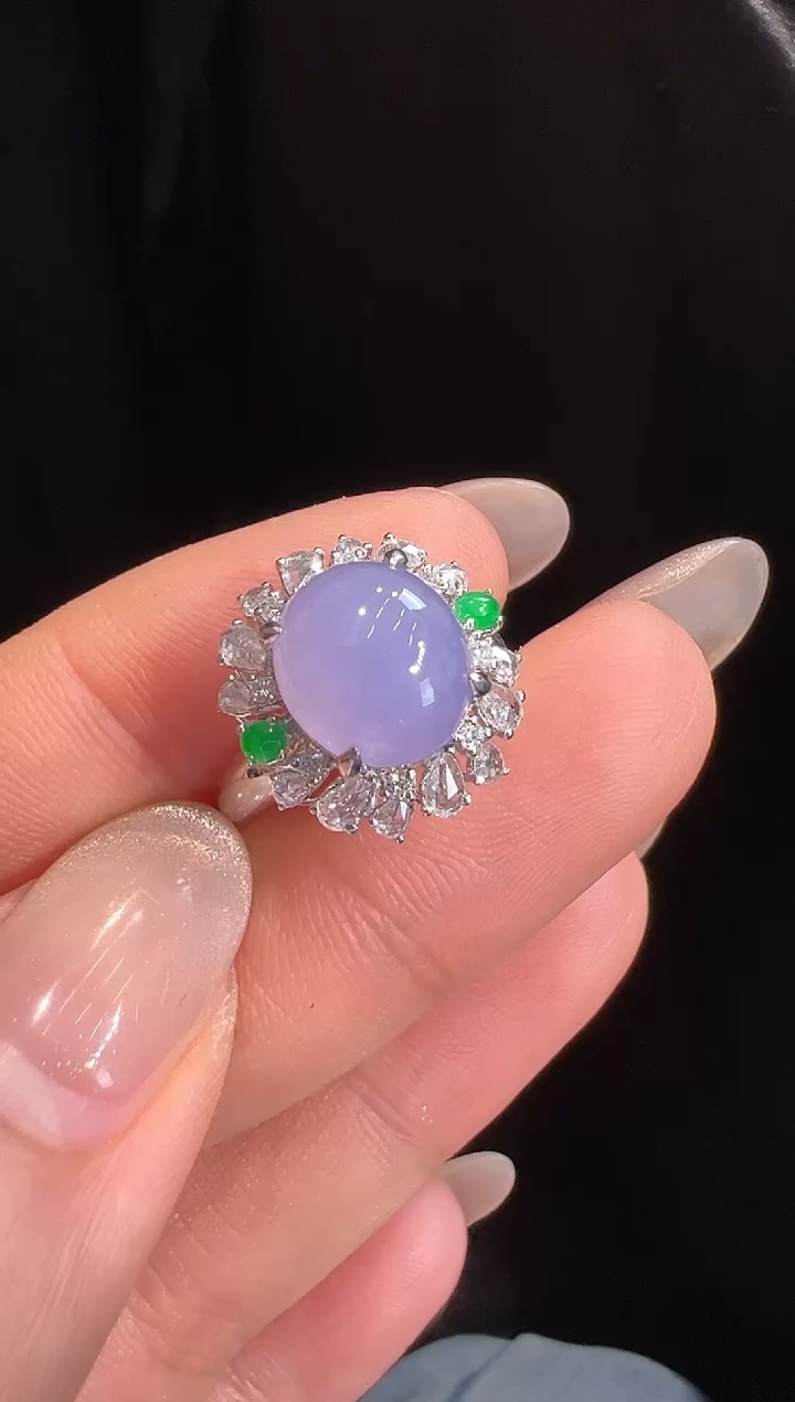 【闪购商品】翡翠戒指18K金镶嵌戒指