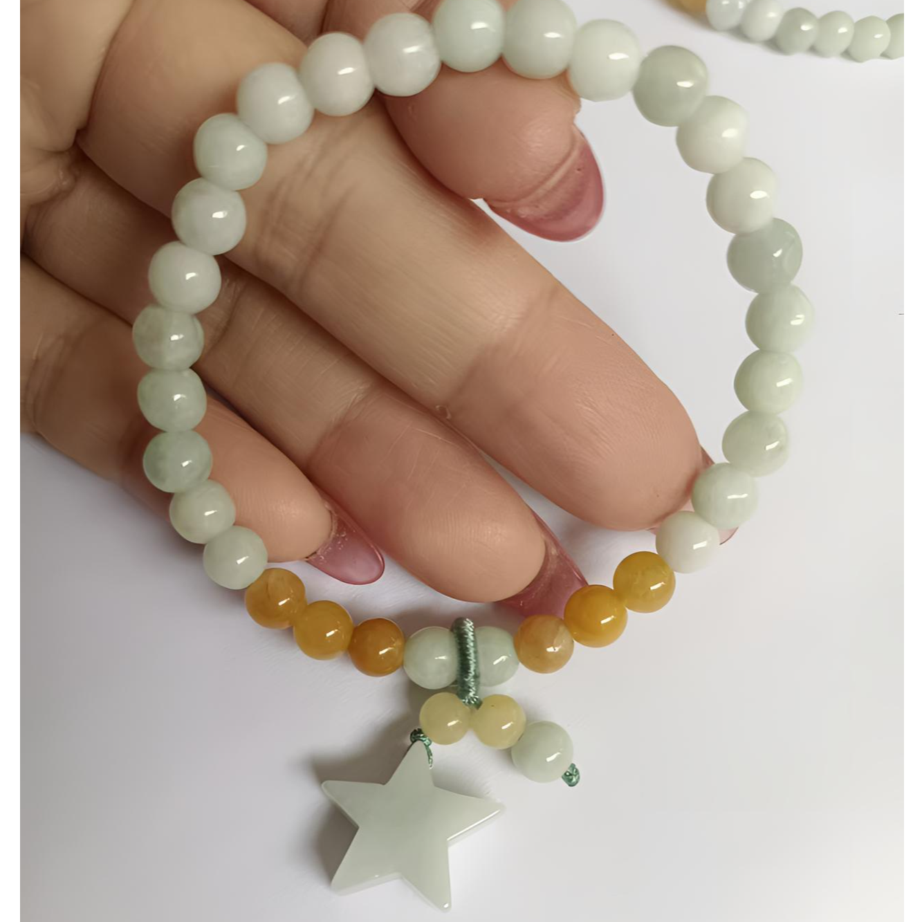 天然翡翠A货，星星手串，多样性发其一