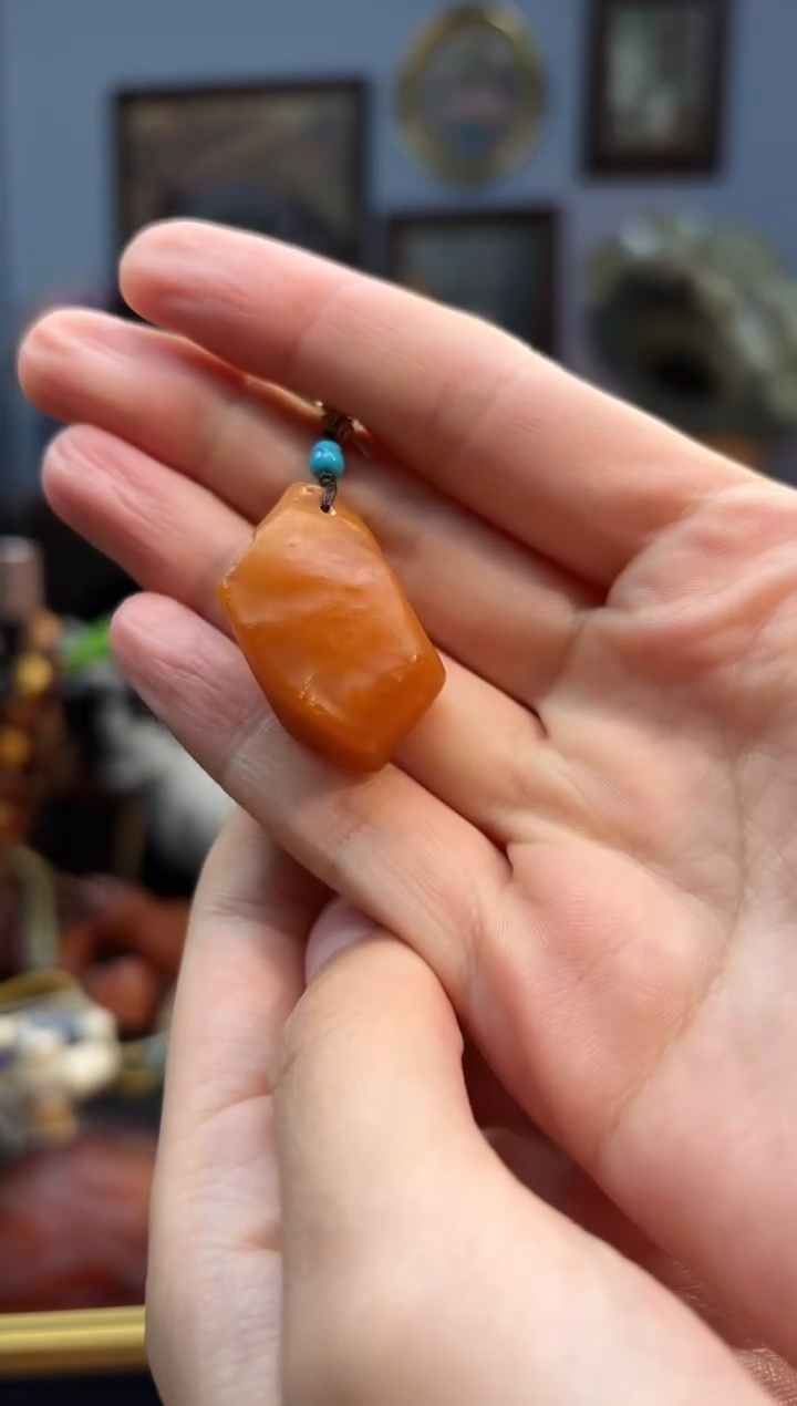 琥珀颈饰未镶嵌包挂