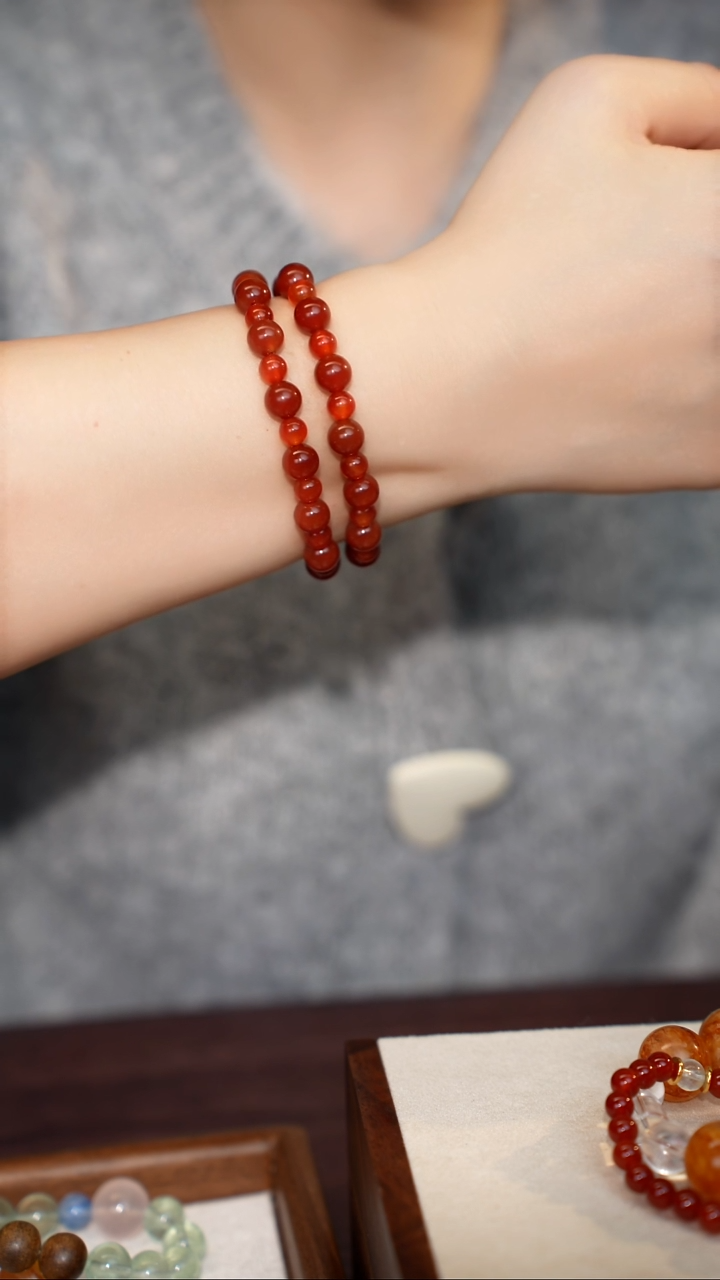 未镶嵌手串水晶天然水晶红玛瑙水晶手串