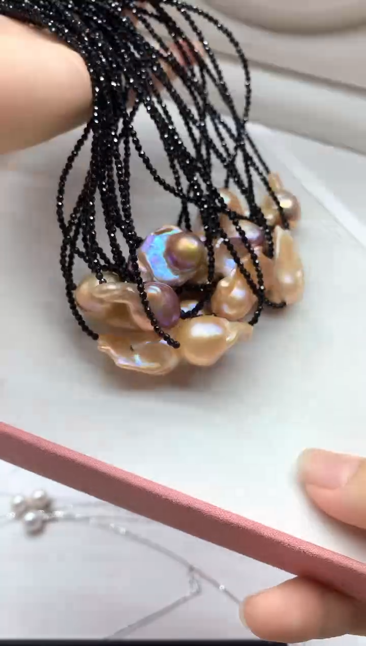 淡水珍珠未镶嵌颈饰多样性发其一