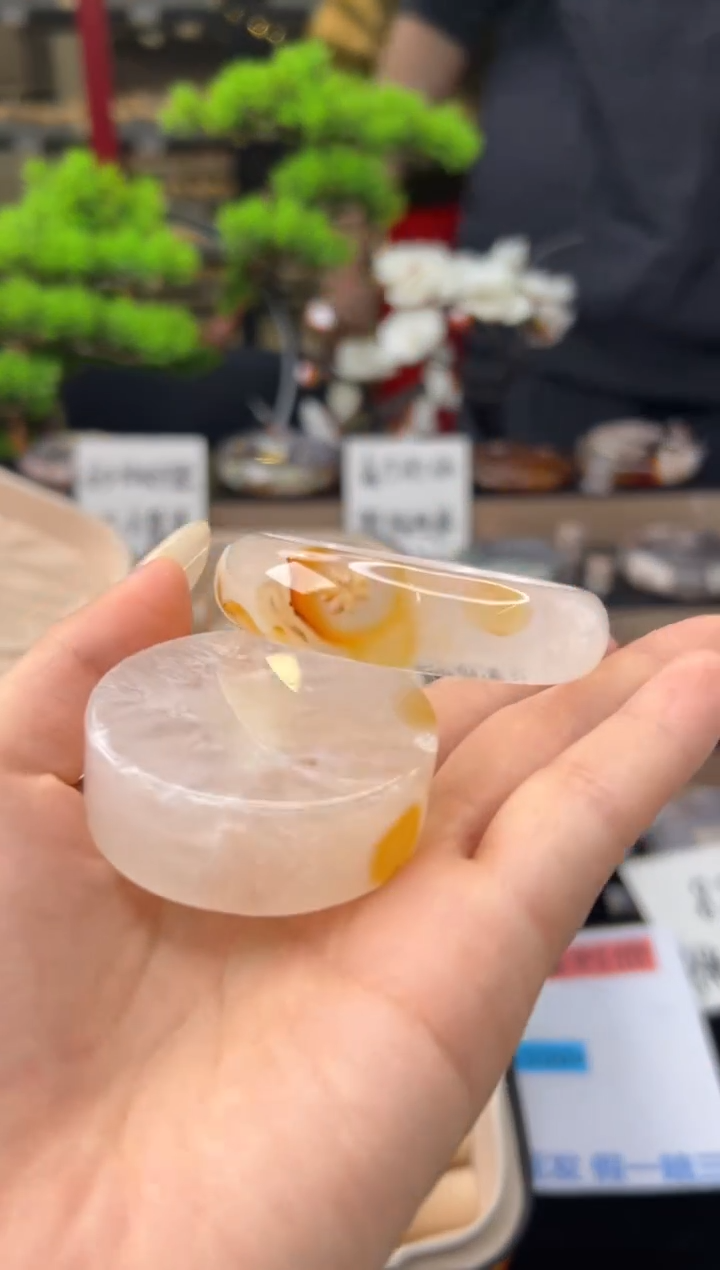 【闪购商品】石英质玉手镯未镶嵌50圈口（赠送镯心）21001