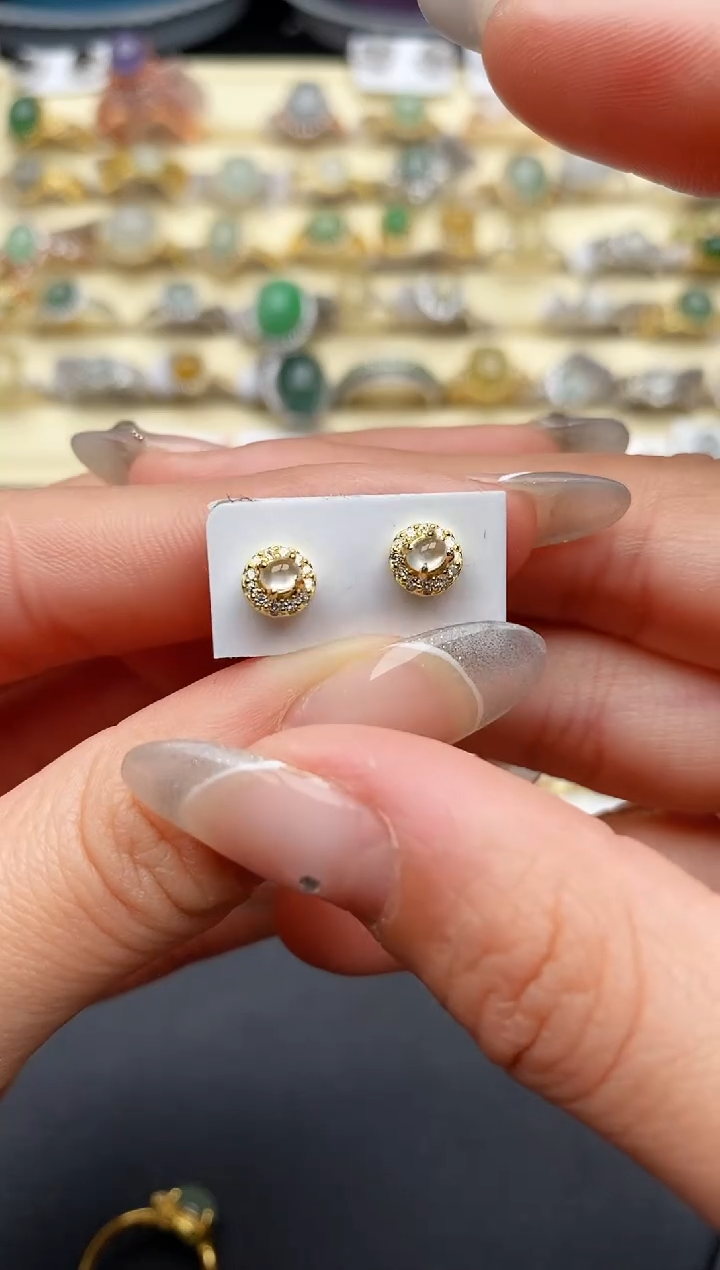 【闪购商品】翡翠戒指银S925镶嵌44444444+9