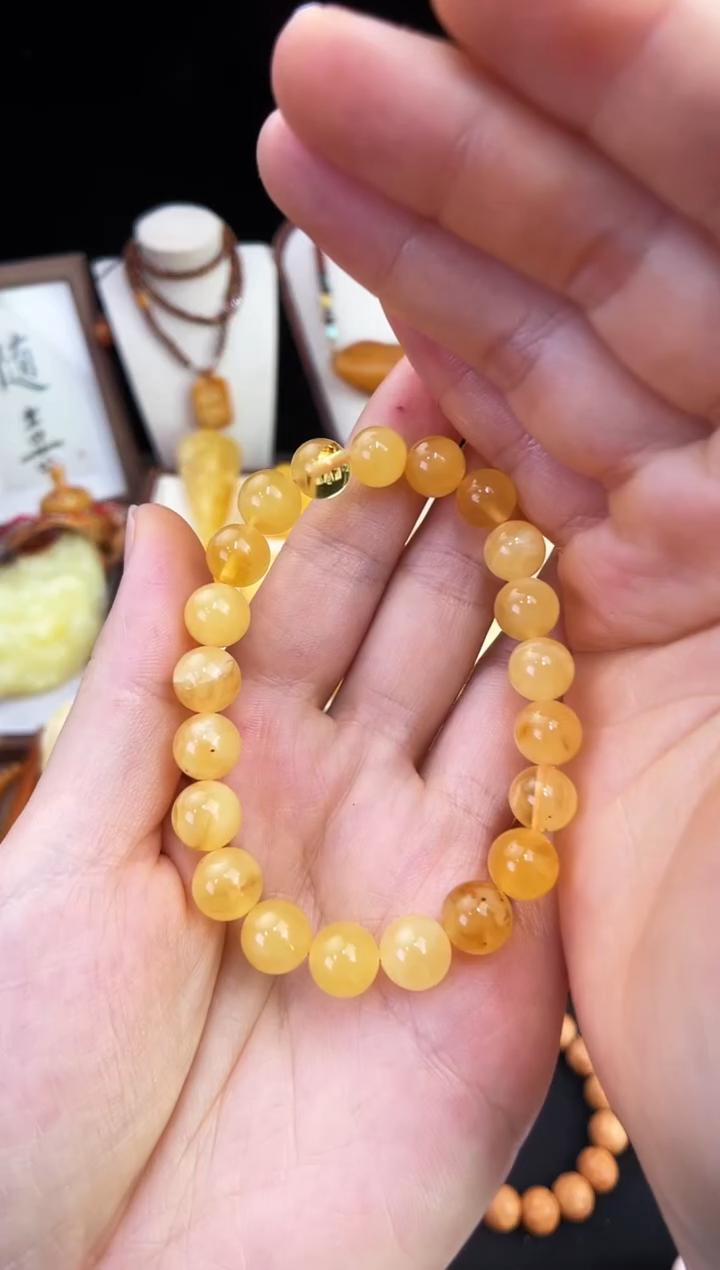 琥珀未镶嵌珠宝奇石柒月