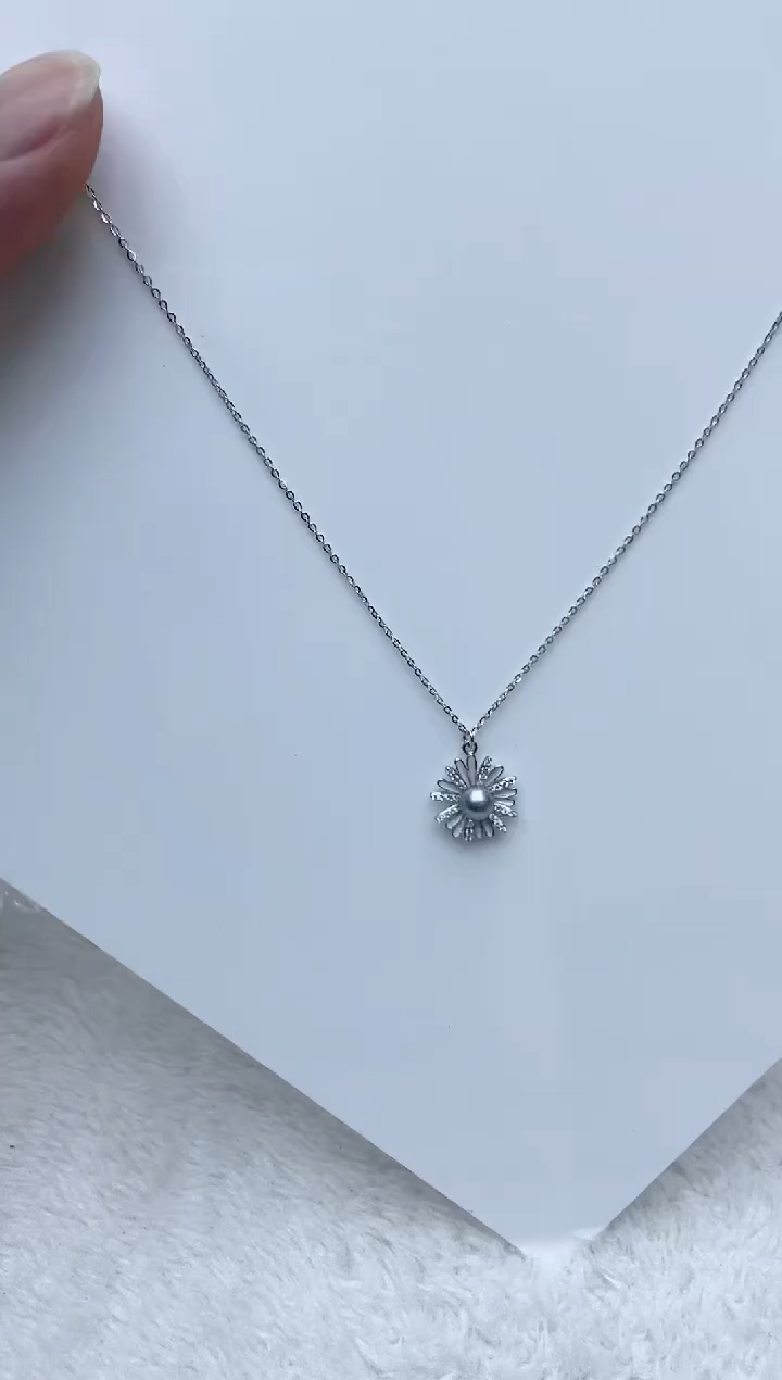 【闪购商品】海水珍珠颈饰银S925镶嵌海水珍珠项链