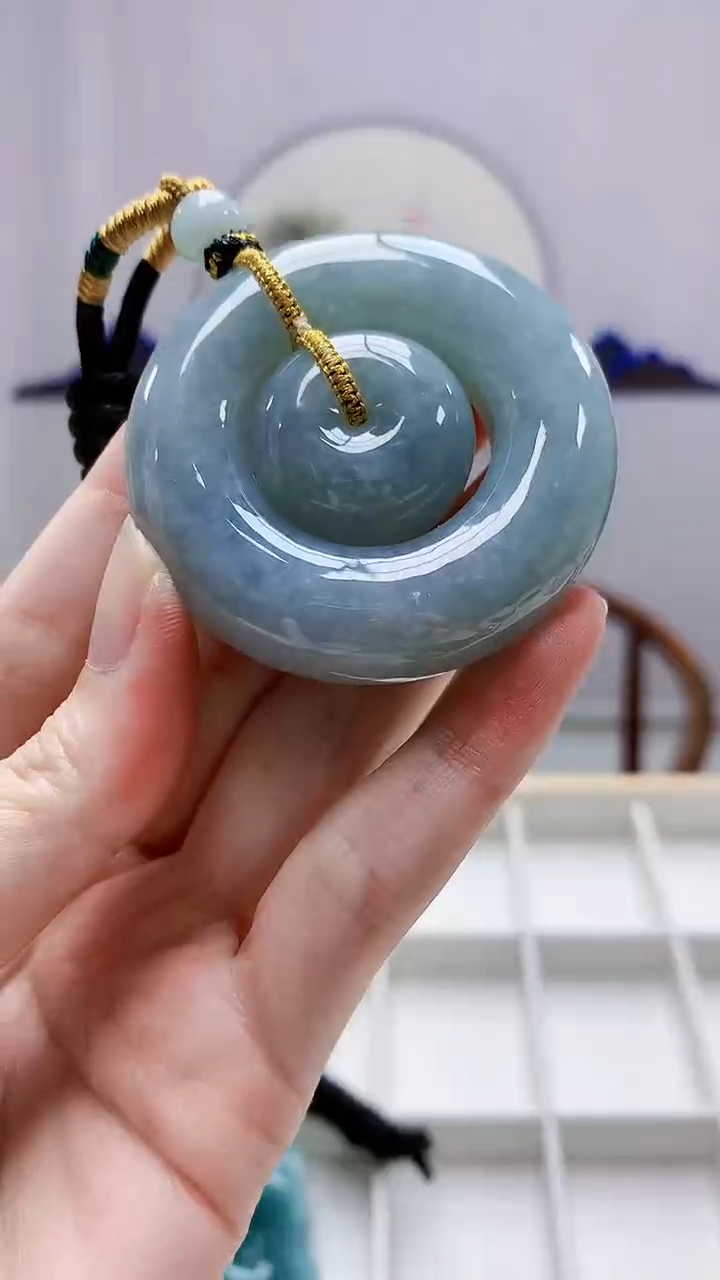 未镶嵌定制翡翠5028zm-毛货挂件扣子161