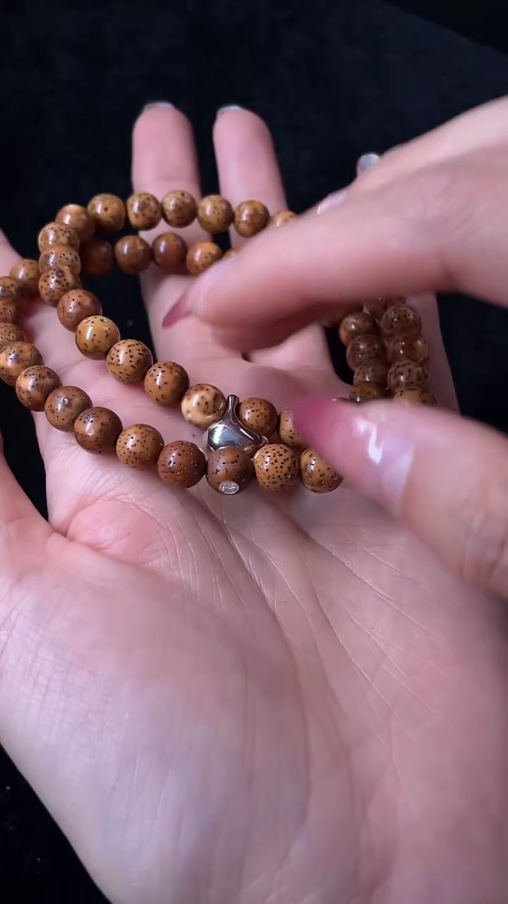 【闪购商品】星月菩提手串精工级浅珀正圆8双圈