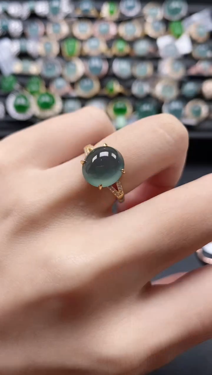 【闪购商品】翡翠戒指银S925镶嵌51151