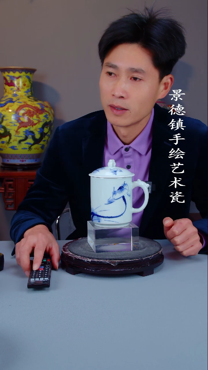 摆件陶瓷景德镇手工手绘陶瓷摆件7