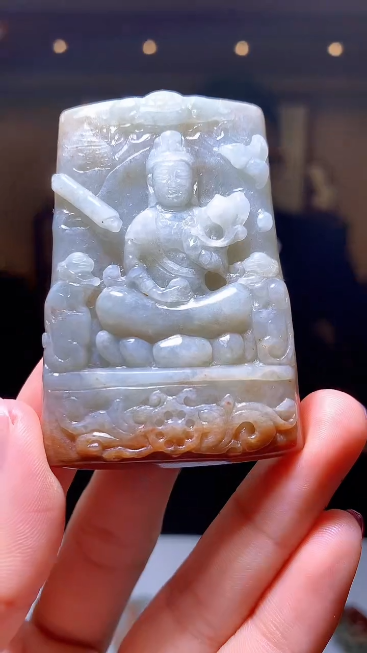 【闪购商品】定制翡翠未镶嵌1085hm-毛货挂件7