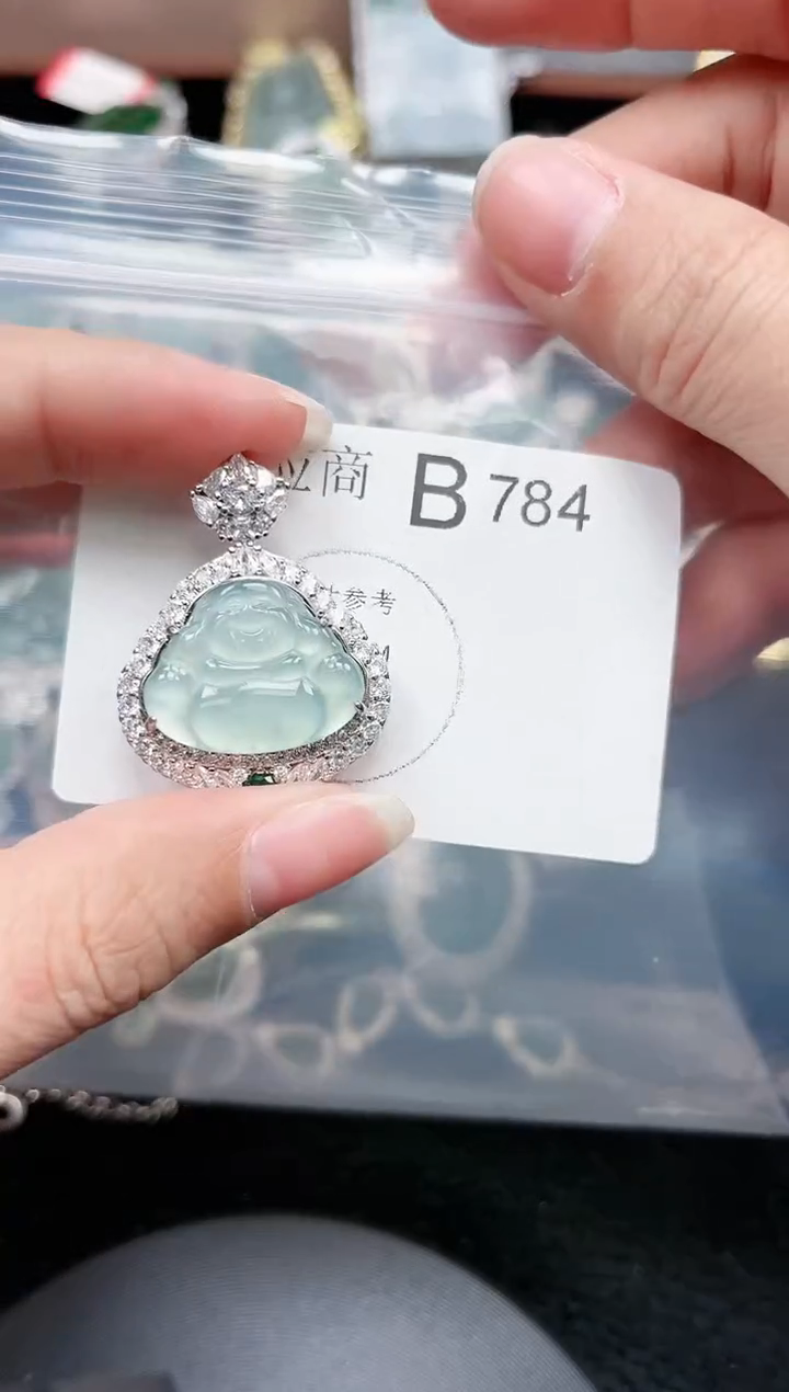 【闪购商品】翡翠颈饰未镶嵌784赠皮绳