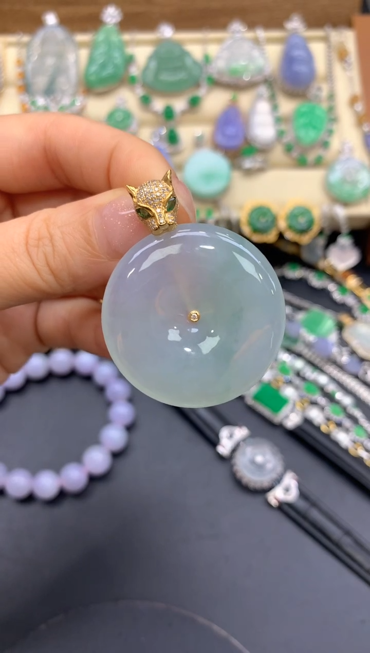 【闪购商品】翡翠颈饰18K金镶嵌519-中国好珍宝