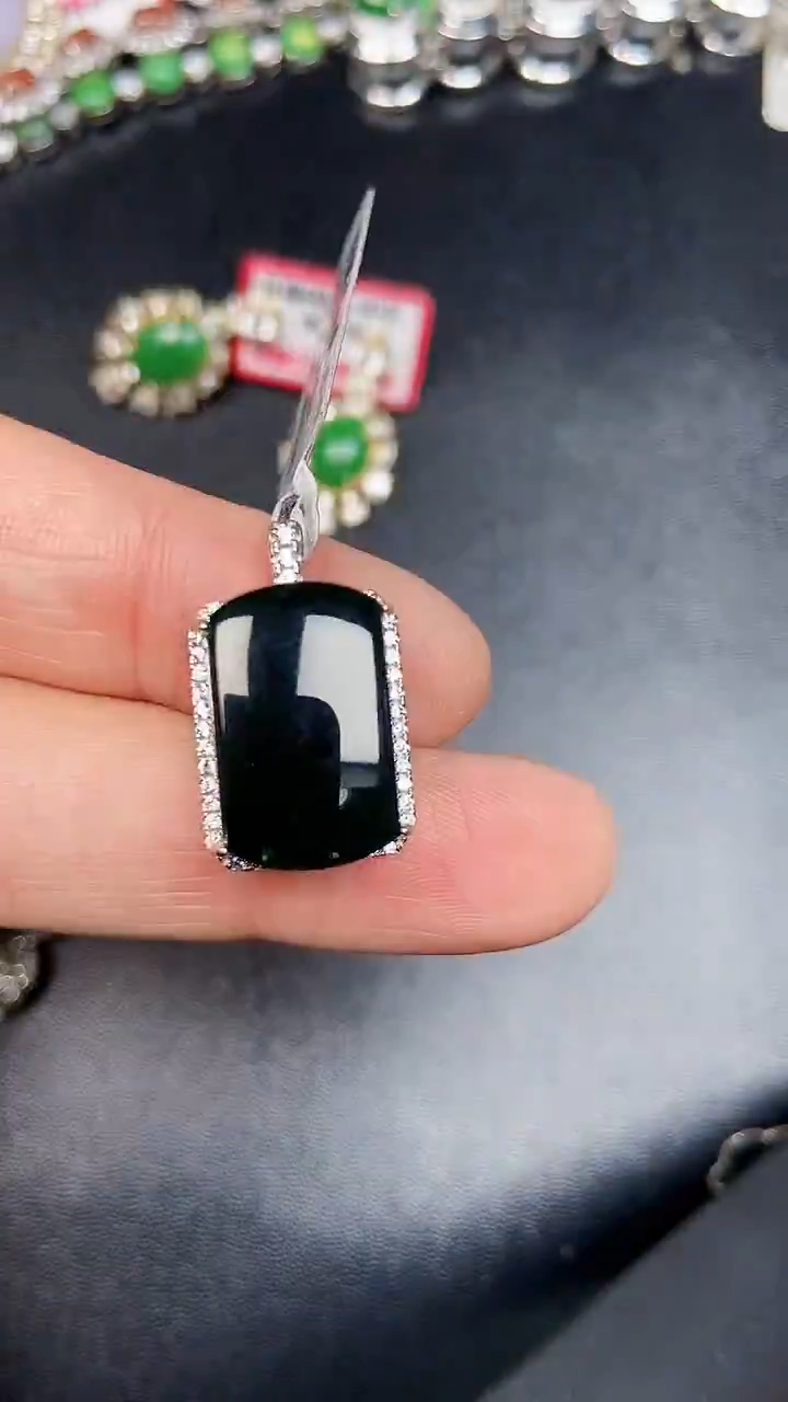 银S925镶嵌戒指翡翠3370