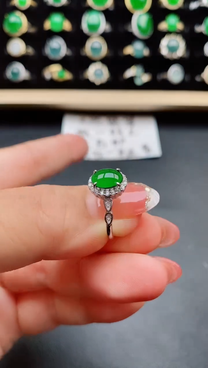 【闪购商品】翡翠戒指银S925镶嵌121212