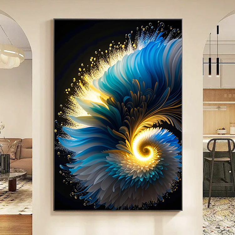 【旋梦羽毛】手工砂岩简约高档客厅沙发背景墙装饰画走廊玄关壁画 