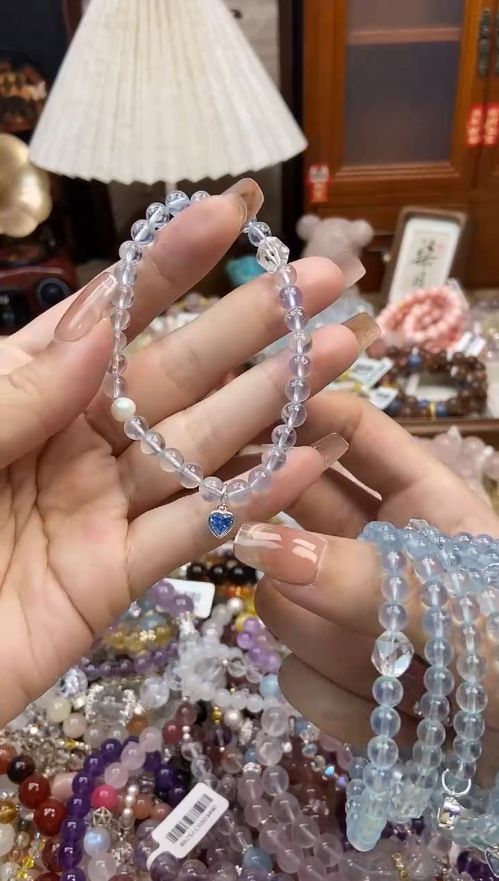 【闪购商品】海蓝宝石手链银S925镶嵌3046
