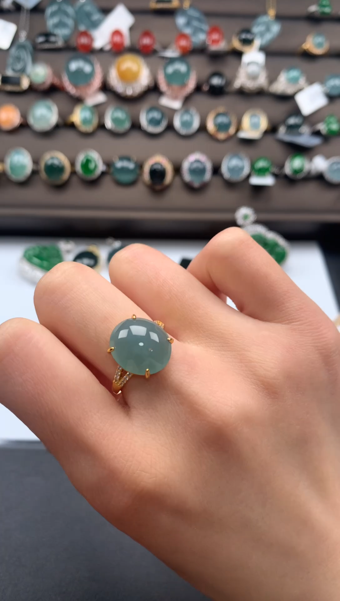 【闪购商品】翡翠戒指银S925镶嵌123123213