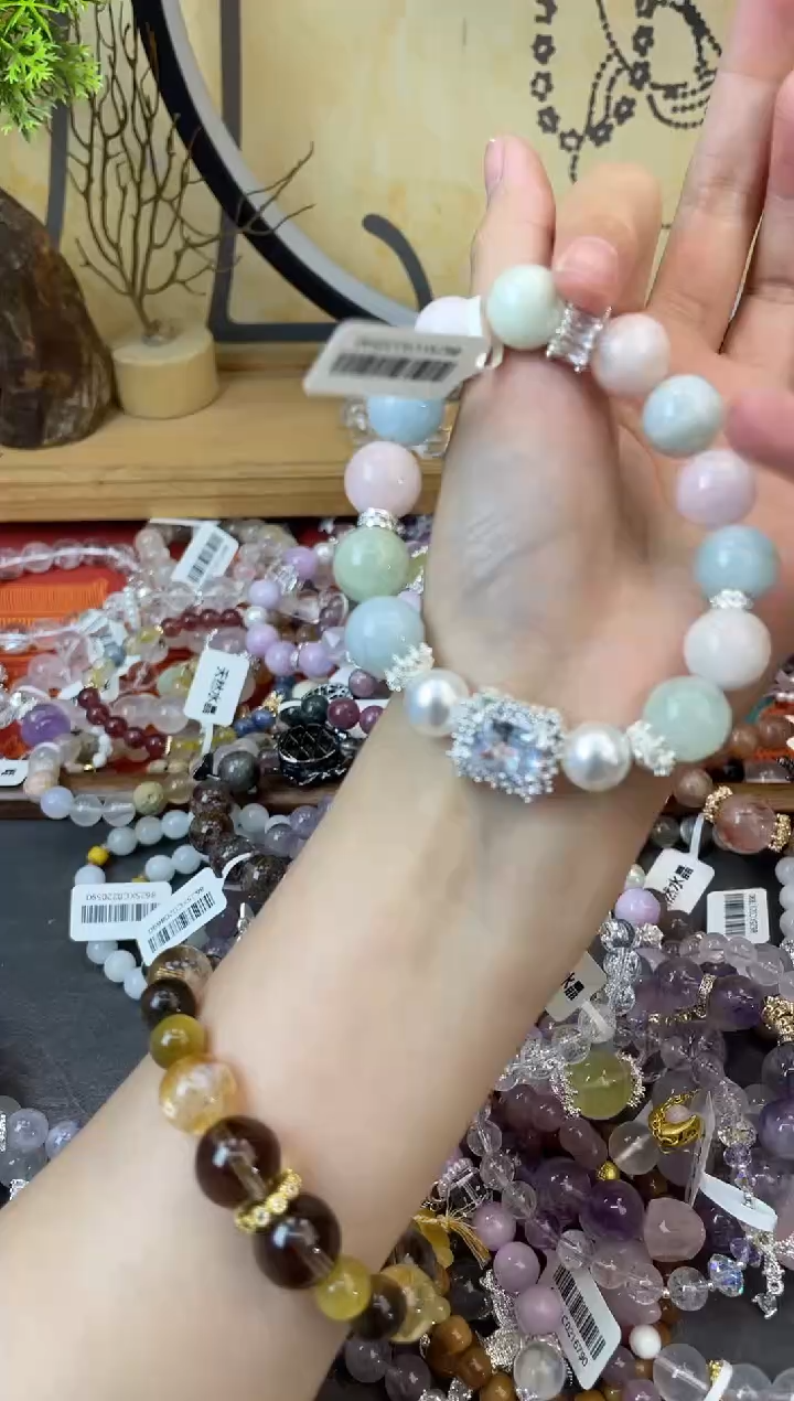 【闪购商品】绿柱石（摩根石）手链未镶嵌329