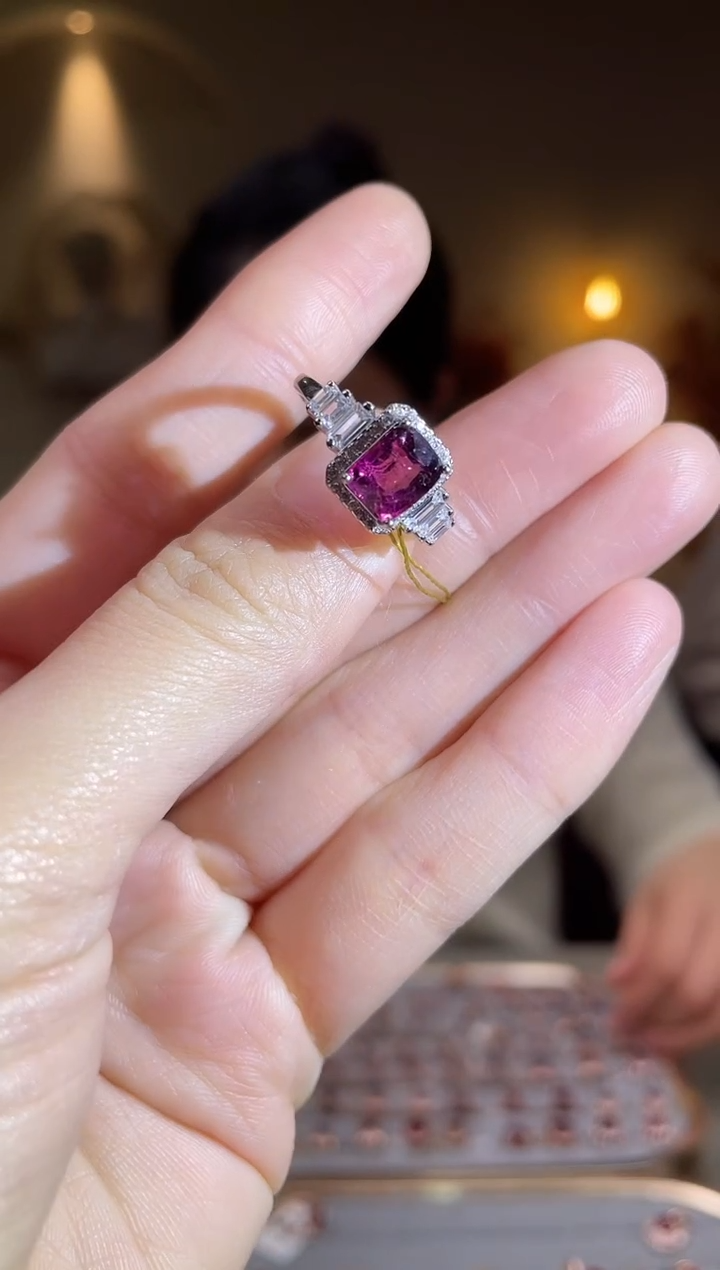 银S925镶嵌手饰碧玺手饰