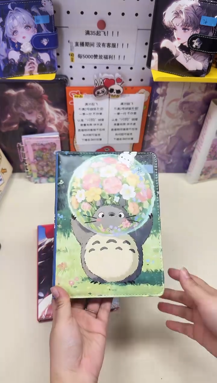 A5皮面本彩页本--A5---龙猫