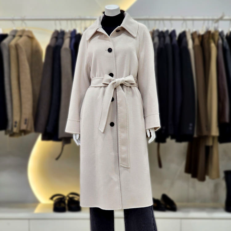 闪闪兒 元 CCc*oll*ect 羊绒腰带长款大衣9718