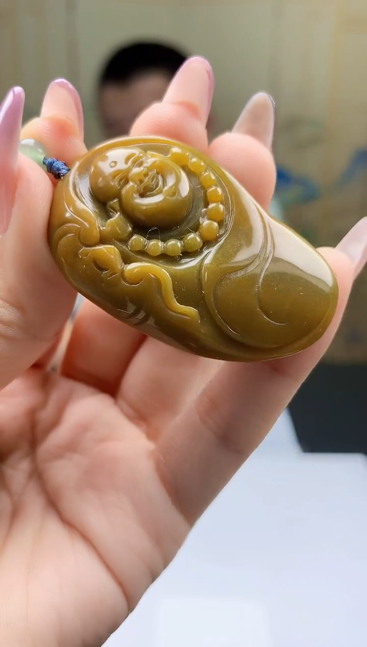 【闪购商品】定制翡翠未镶嵌4812ty-毛货挂件40
