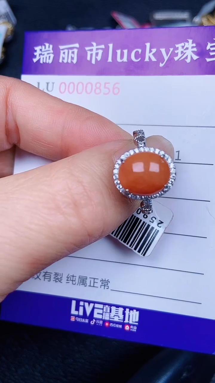 颈饰银S925镶嵌翡翠0856