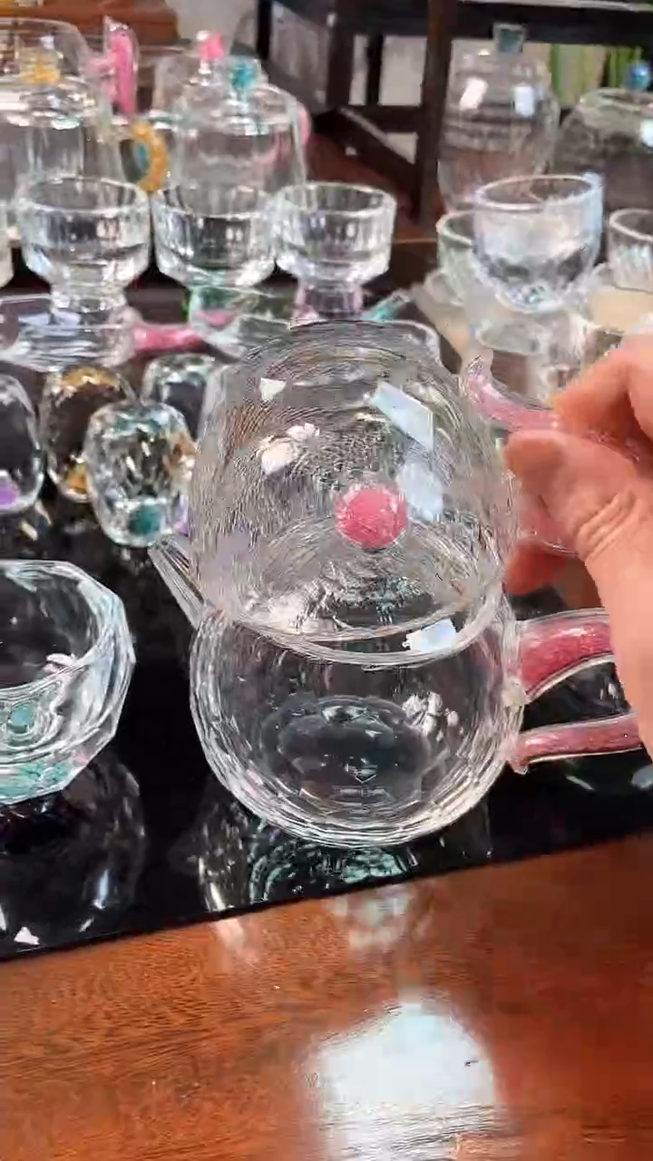 【闪购商品】玺宴水晶西施壶粉钻+100毫升咖啡杯粉钻