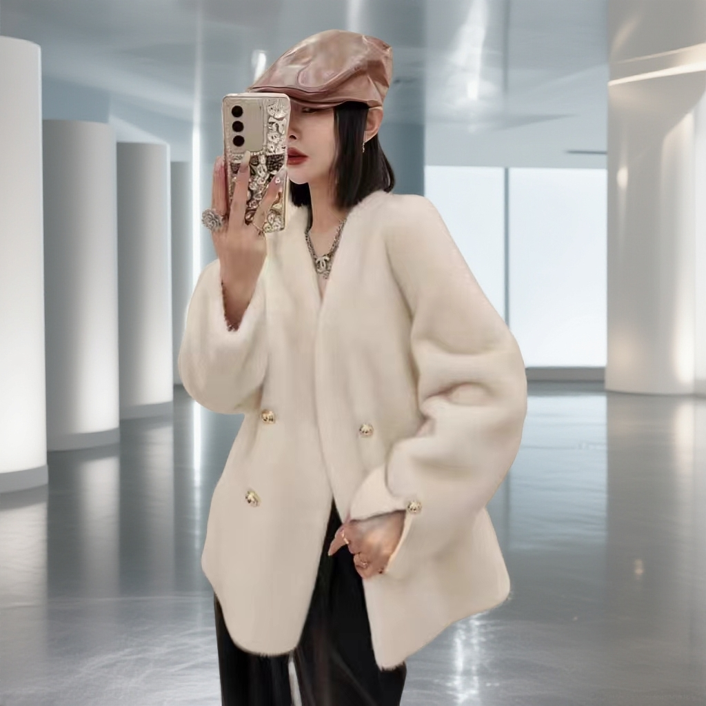 2025冬季新款时尚一体毛毛洋气外套9255*