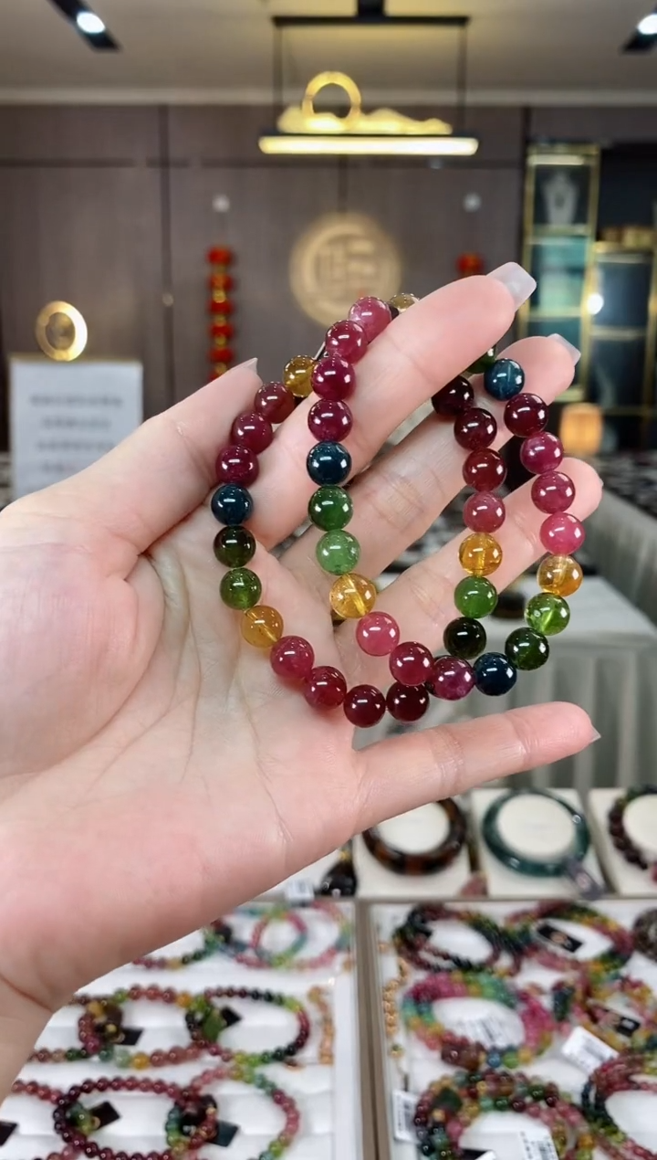 【闪购商品】碧玺单圈手串8mm+未镶嵌（多样性发一条）hon