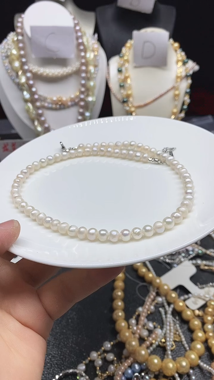 淡水珍珠未镶嵌颈饰多人