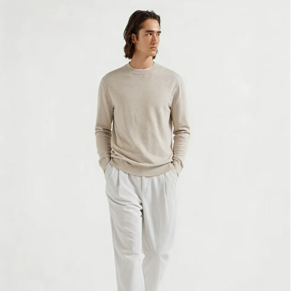 “13700版” 男士圆领长袖针织衫