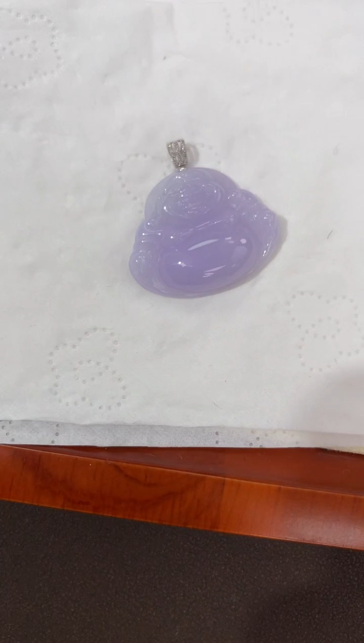 【闪购商品】翡翠颈饰18K金镶嵌天然缅甸a货翡翠