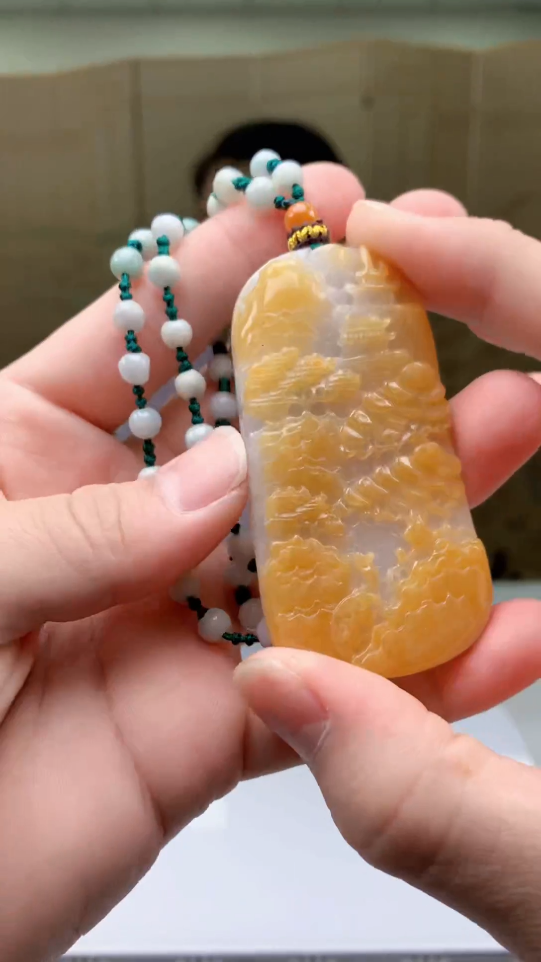 【闪购商品】定制翡翠未镶嵌4902bb-毛货挂件13赠珠链