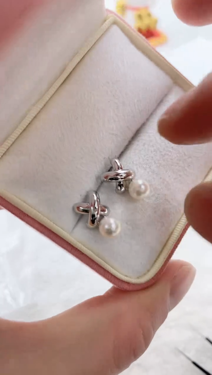 【闪购商品】海水珍珠耳饰银S925镶嵌海水珍珠耳饰
