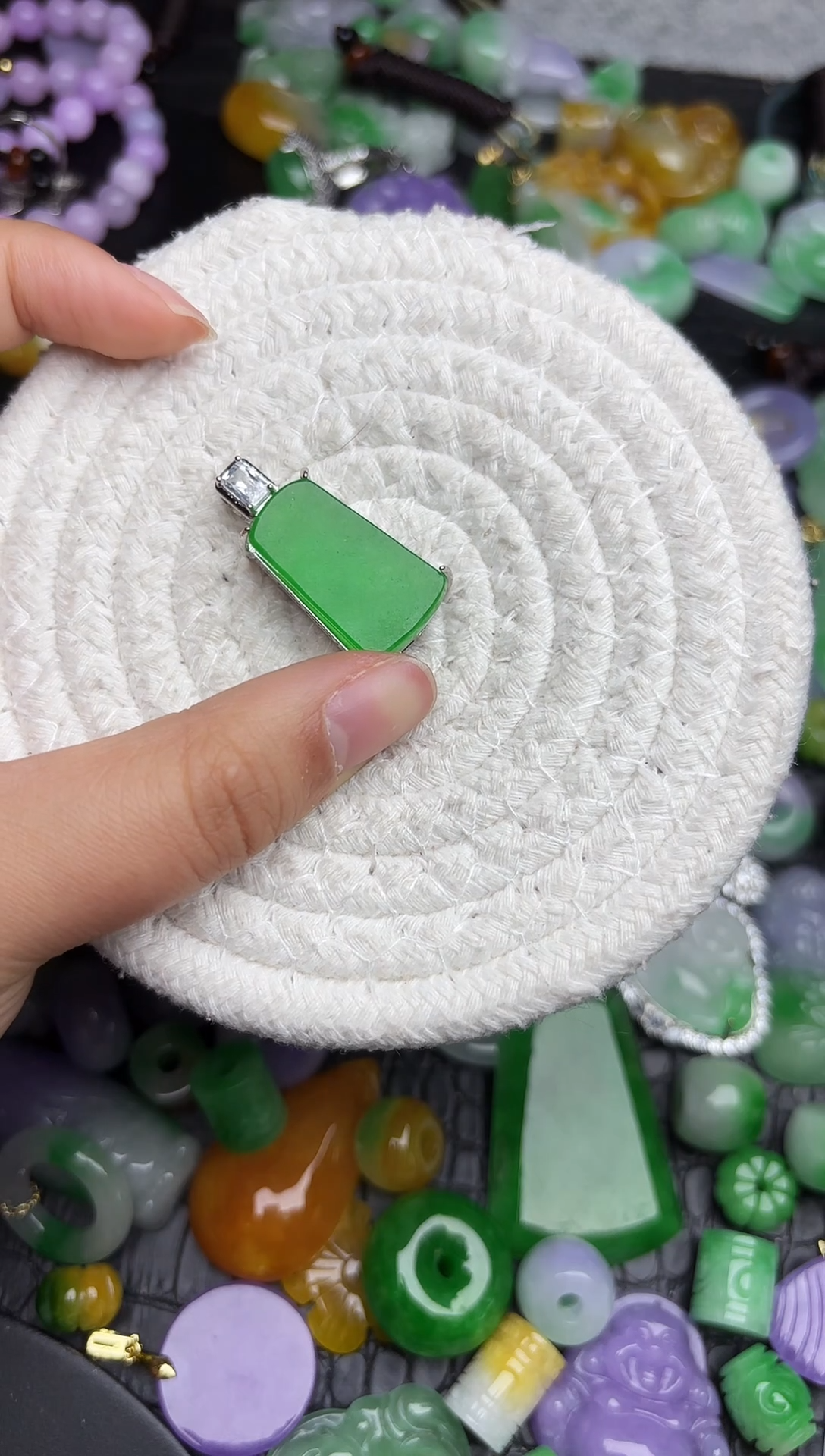 颈饰未镶嵌翡翠@**蕾缅甸翡翠吊坠