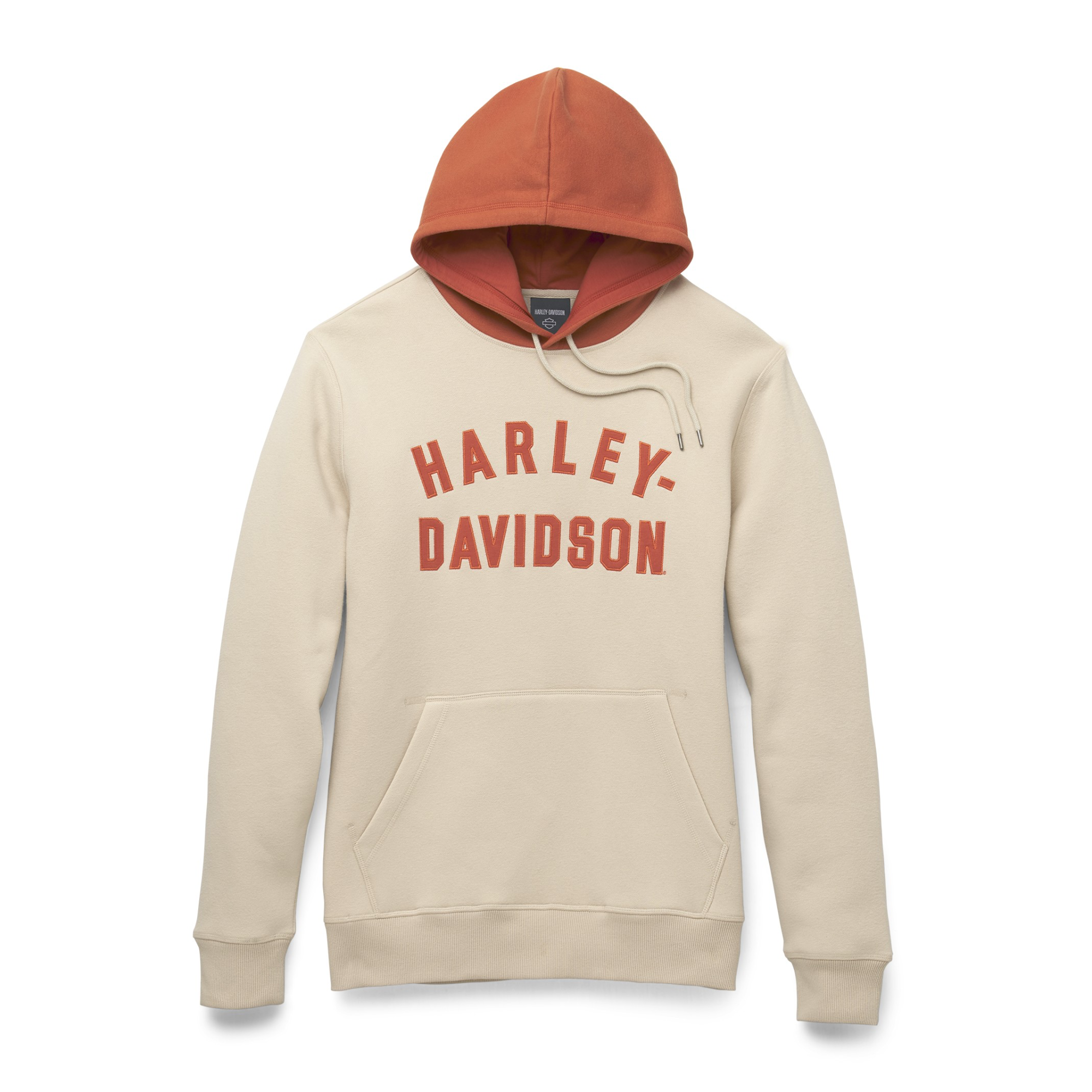 【特价】哈雷戴维森卫衣长袖套头秋季刺绣拼接加绒宽松型秋冬男款