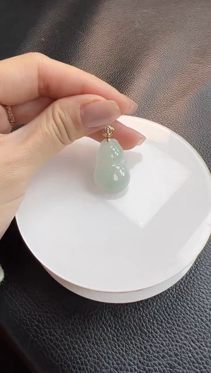 【闪购商品】翡翠颈饰18K金镶嵌YM640-2-2葫芦