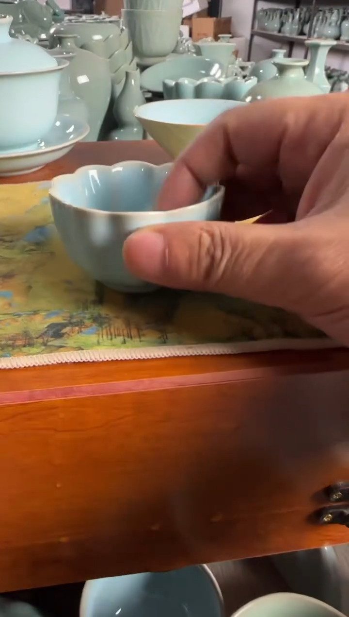 汝瓷平顶山汝瓷产品   花口杯