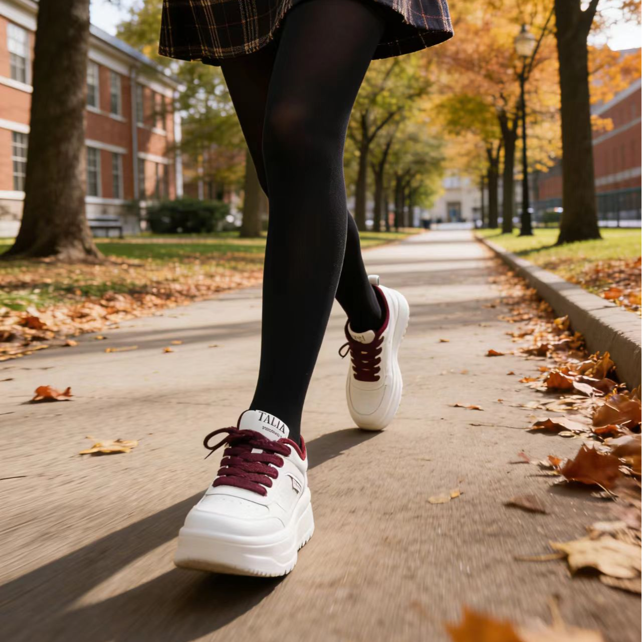 TALIA/特丽雅时尚休闲防滑冬季加绒休闲小白板鞋91049035M