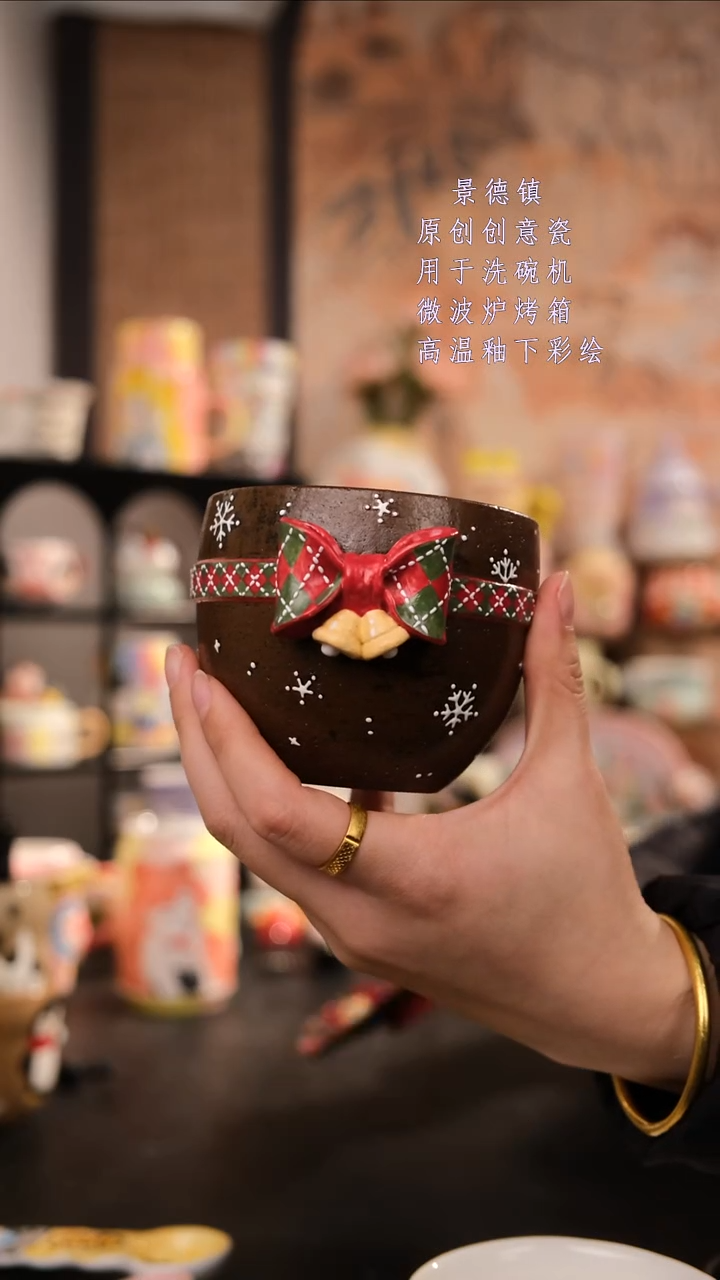 摆件陶旺的可以陶瓷手工手绘设计师款