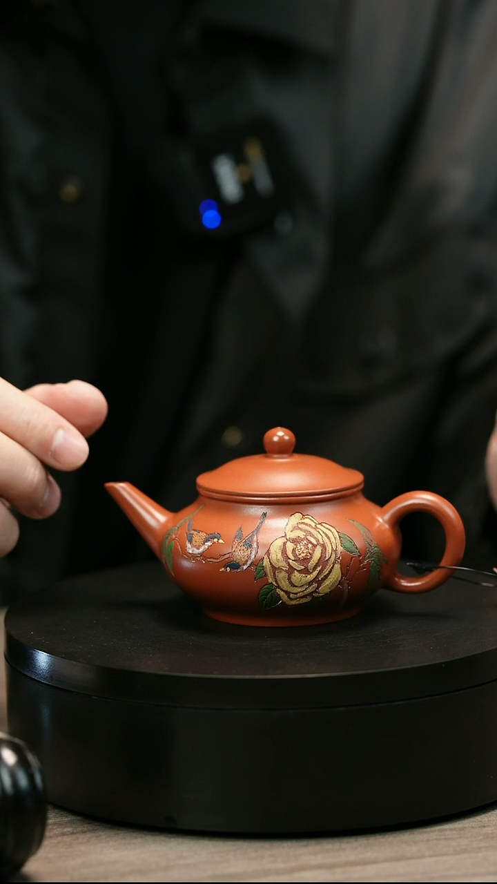 茶壶紫砂马****牧H2254赵翠虹彩绘扁平