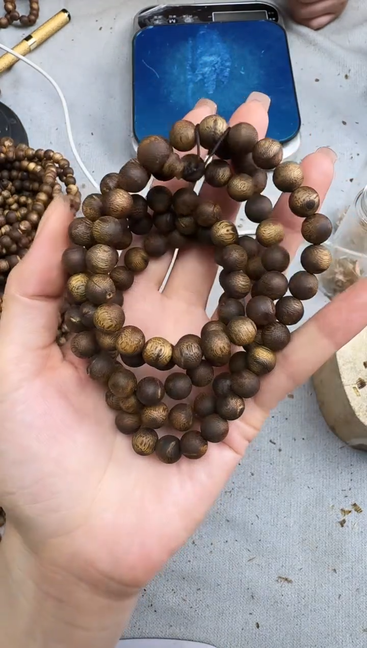 沉香手串0935张勺子圆珠多圈多样性发一