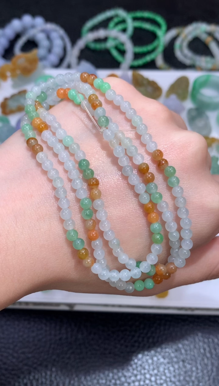 定制翡翠未镶嵌珠链