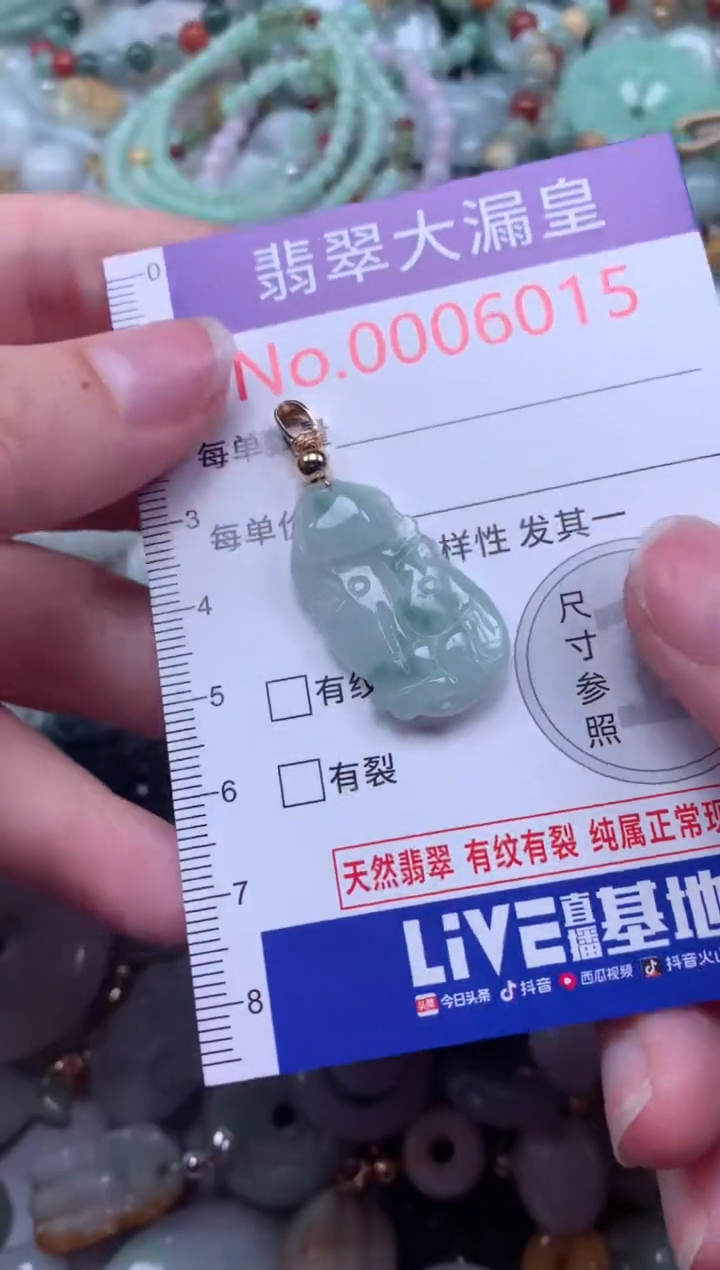 翡翠未镶嵌吊坠(不含链)6015