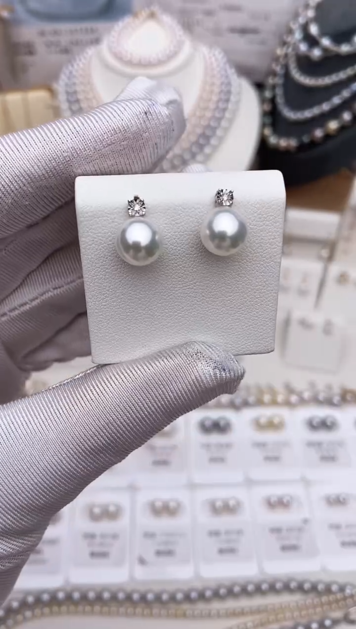 【闪购商品】海水珍珠耳饰18K金镶嵌特选戴妃耳饰