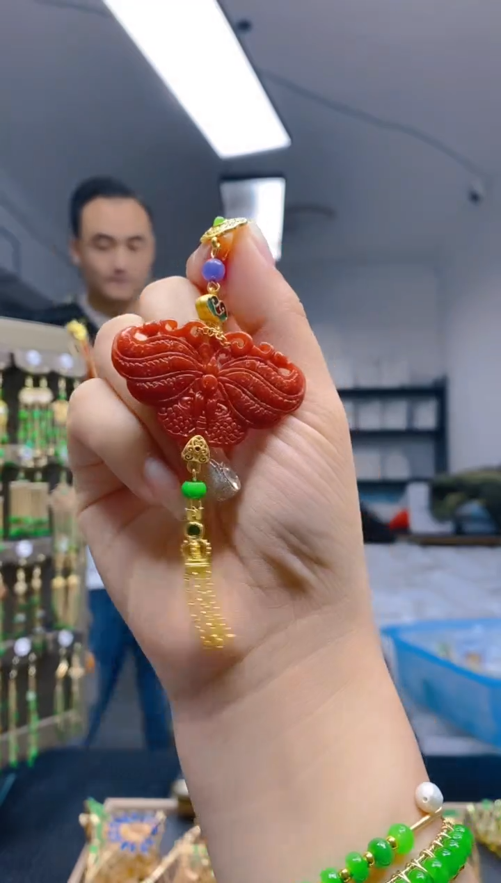 【闪购商品】翡翠耳饰合金122翡翠压襟