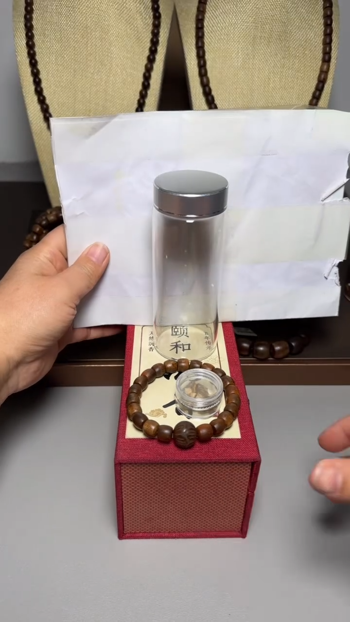 【闪购商品】沉香手串芽庄白棋d0.9单圈桶珠